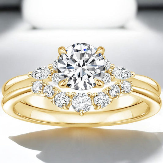 Diamond Ring with Aria Contoured Diamond Ring - A Refined Look for Every Occasion