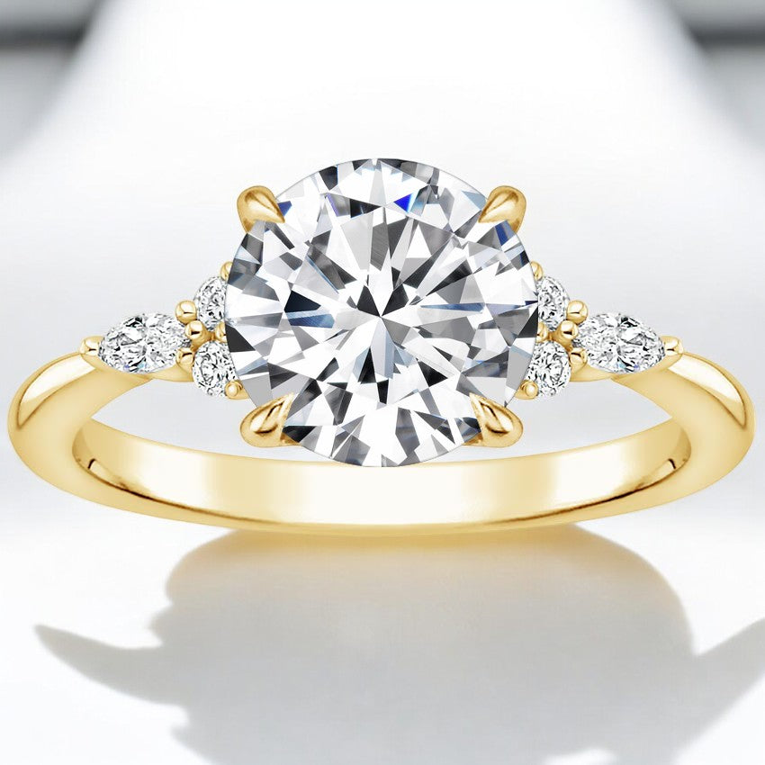 Diamond Ring with Aria Contoured Diamond Ring - A Refined Look for Every Occasion