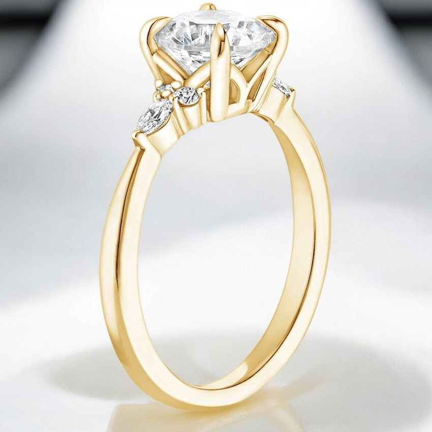 Diamond Ring with Aria Contoured Diamond Ring - A Refined Look for Every Occasion