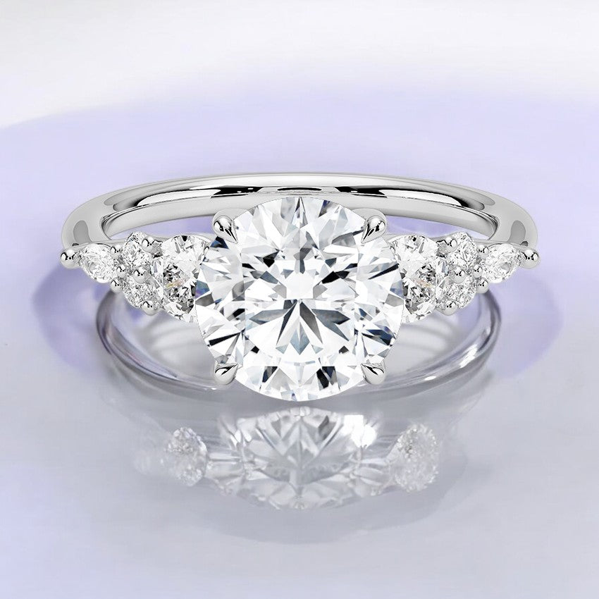 Three Stone Lab Grown Diamond Engagement Ring