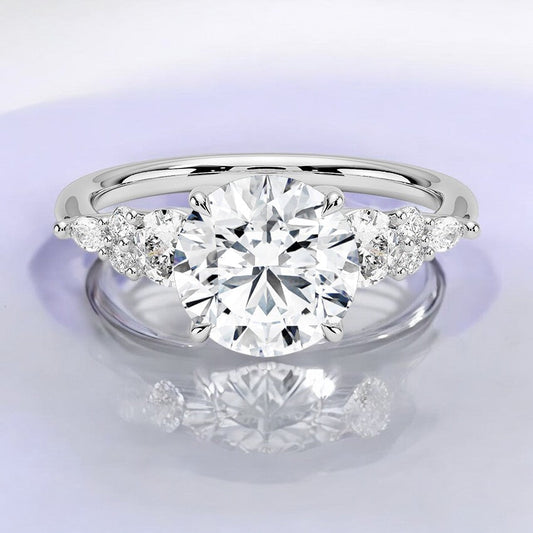 Three Stone Lab Grown Diamond Engagement Ring