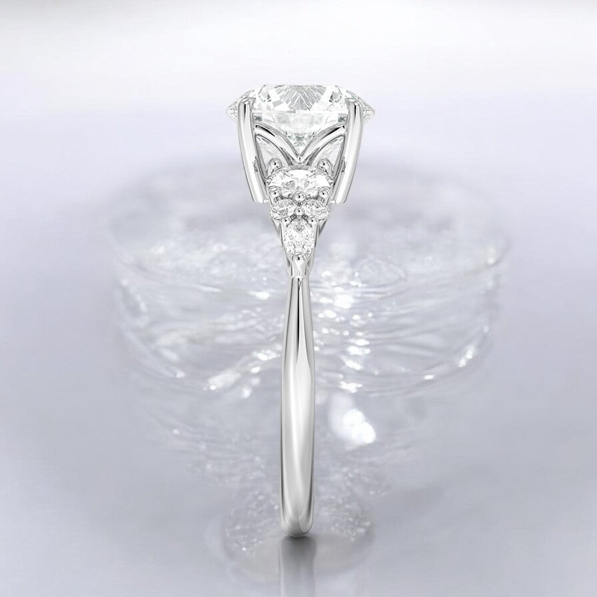 Three Stone Lab Grown Diamond Engagement Ring