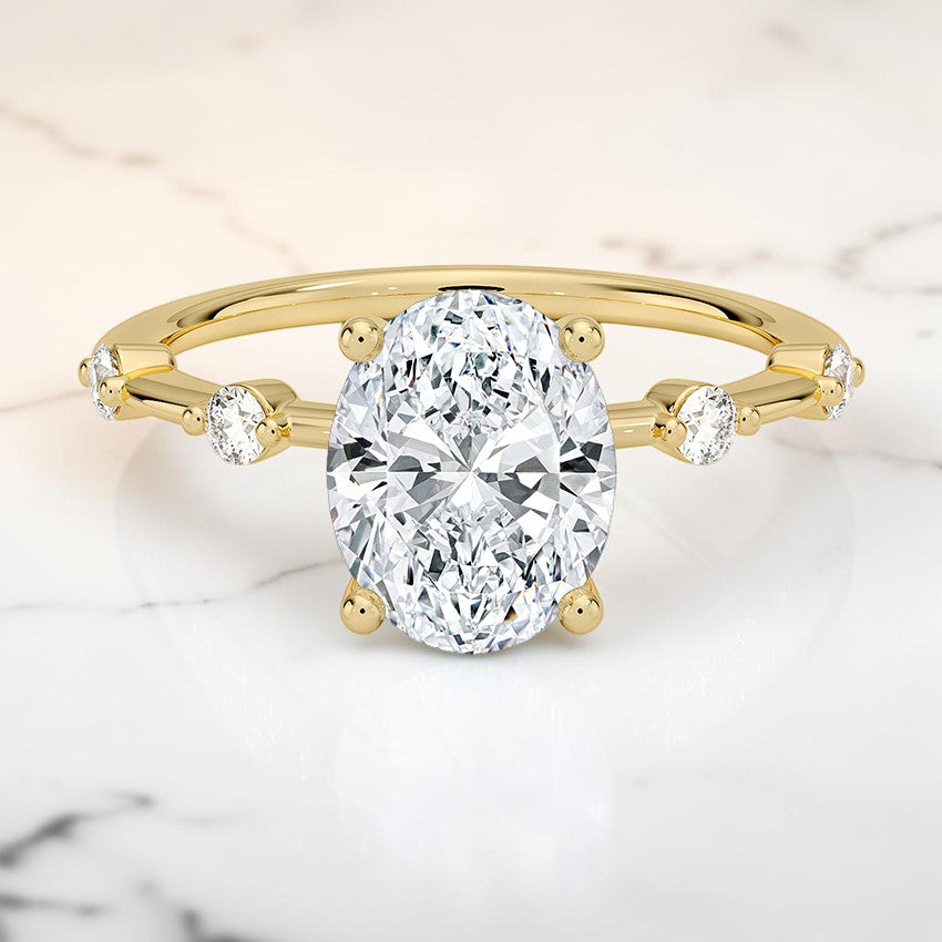 Amara 1.4mm Diamond Ring in 14K Yellow Gold