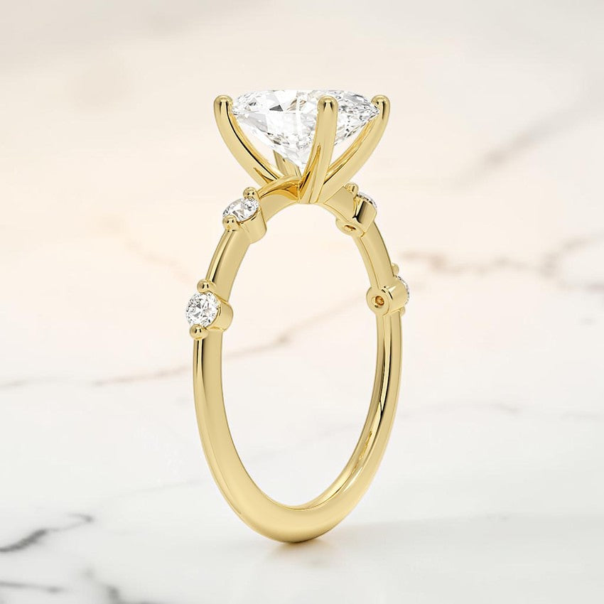 Amara 1.4mm Diamond Ring in 14K Yellow Gold