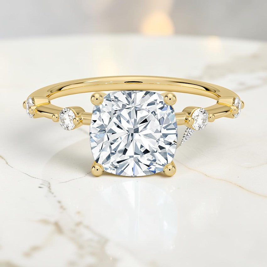 Amara 1.4mm Diamond Ring in 14K Yellow Gold