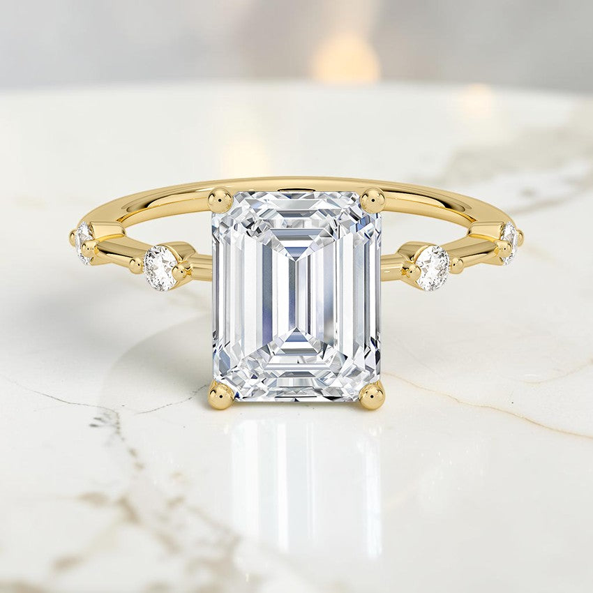 Amara 1.4mm Diamond Ring in 14K Yellow Gold