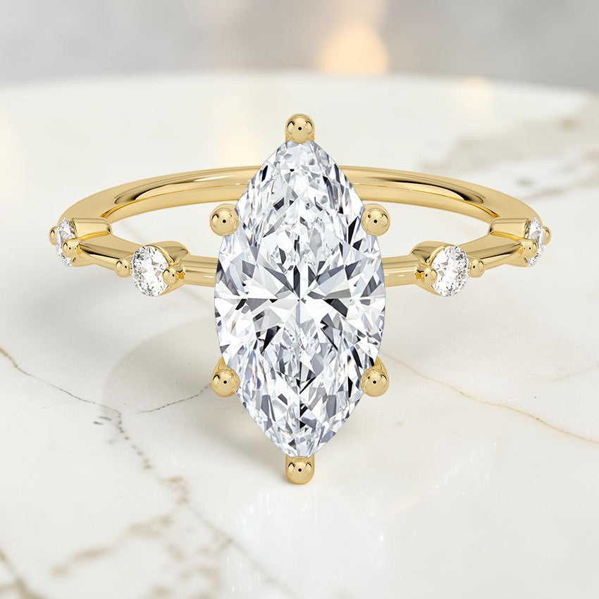 Amara 1.4mm Diamond Ring in 14K Yellow Gold