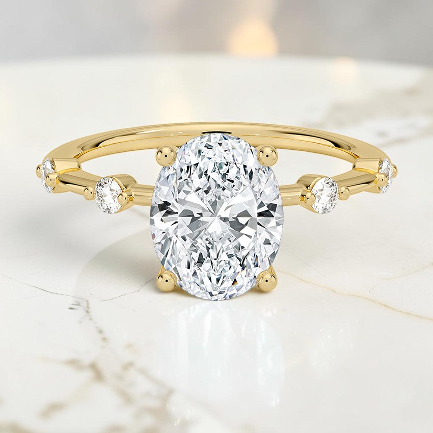 Amara 1.4mm Diamond Ring in 14K Yellow Gold