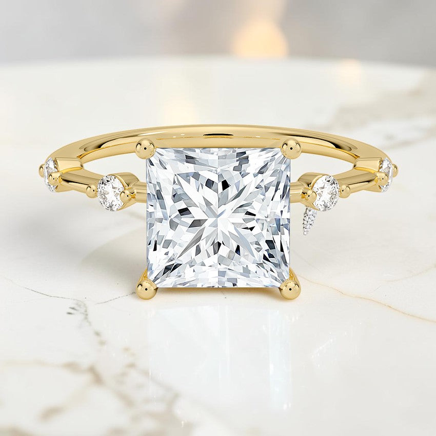 Amara 1.4mm Diamond Ring in 14K Yellow Gold