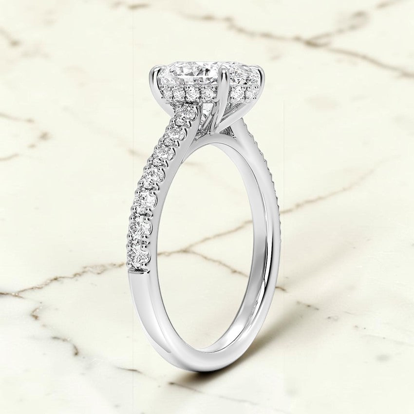 Grand Grace Diamond Ring in 14K White Gold