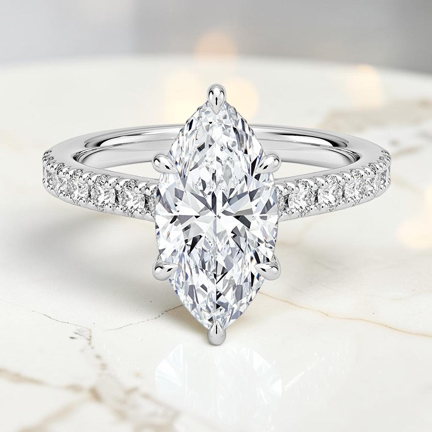 Grand Grace Diamond Ring in 14K White Gold