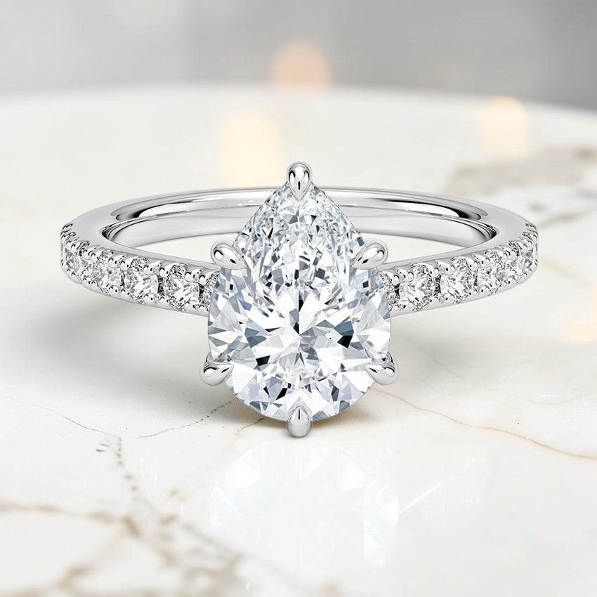Grand Grace Diamond Ring in 14K White Gold
