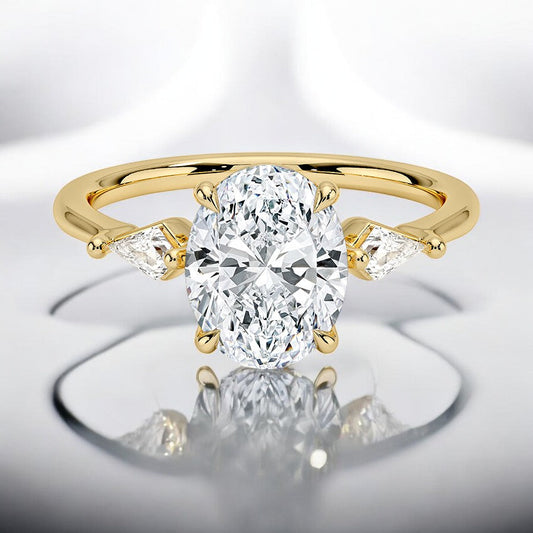 Three Stone Lab Grown Diamond Engagement Ring