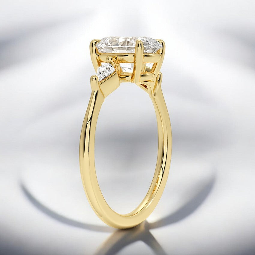 Three Stone Lab Grown Diamond Engagement Ring