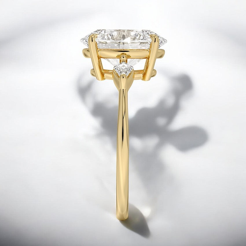 Three Stone Lab Grown Diamond Engagement Ring