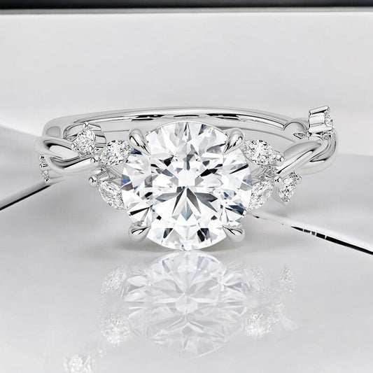 Twist Lab Grown Diamond Engagement Ring - Elegance and Charm in Every Curve