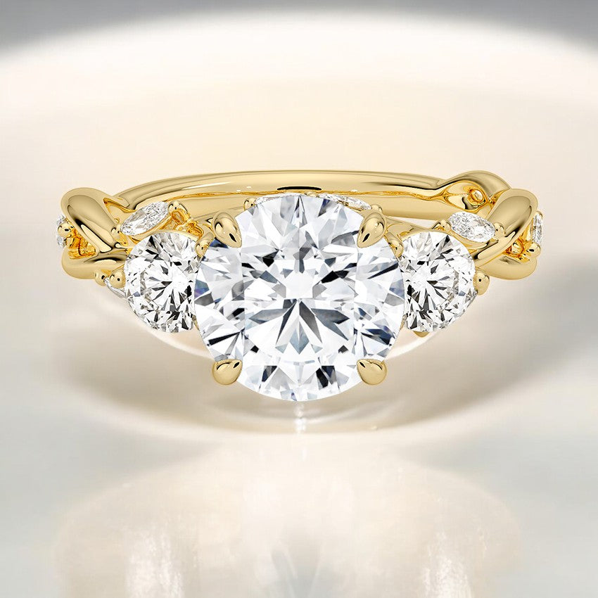 Three Stone Lab Grown Diamond Engagement Ring
