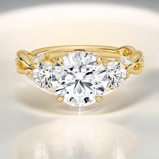 Three Stone Lab Grown Diamond Engagement Ring