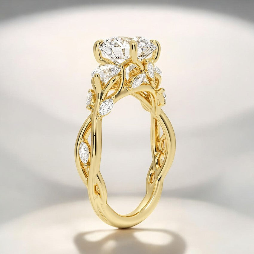 Three Stone Lab Grown Diamond Engagement Ring