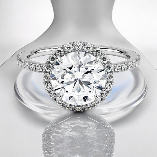 Halo Lab Grown Diamond Engagement Ring