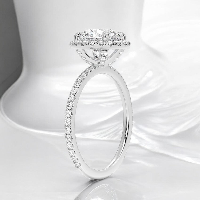 Halo Lab Grown Diamond Engagement Ring