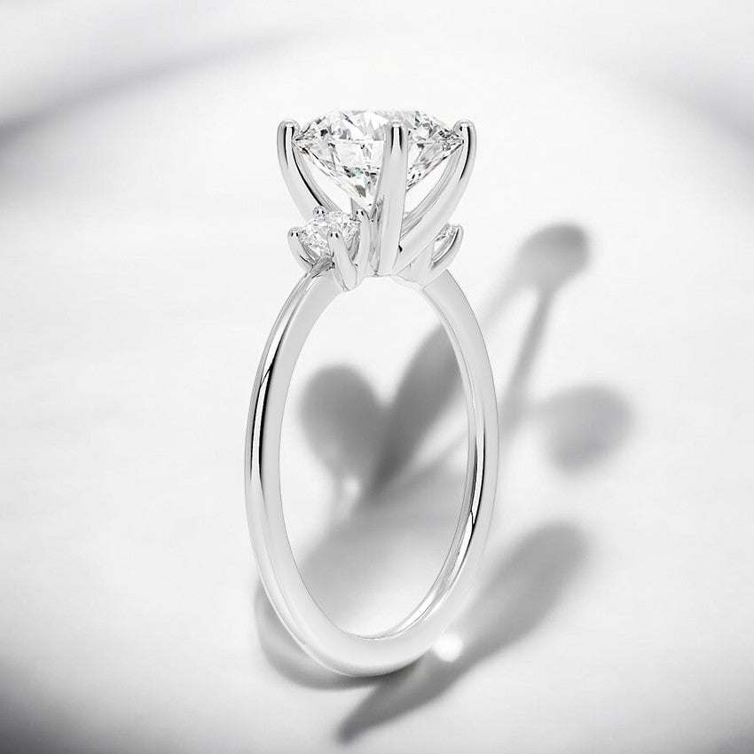 Three Stone Lab Grown Diamond Engagement Ring