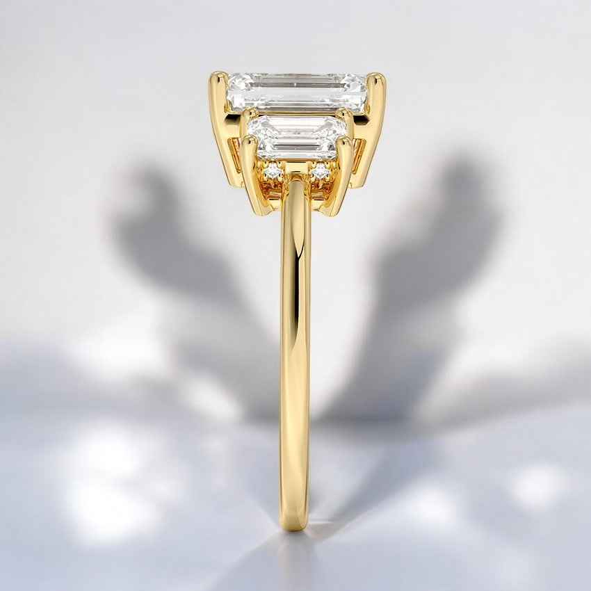 Lab Grown Diamond Engagement Ring with Hidden Accents