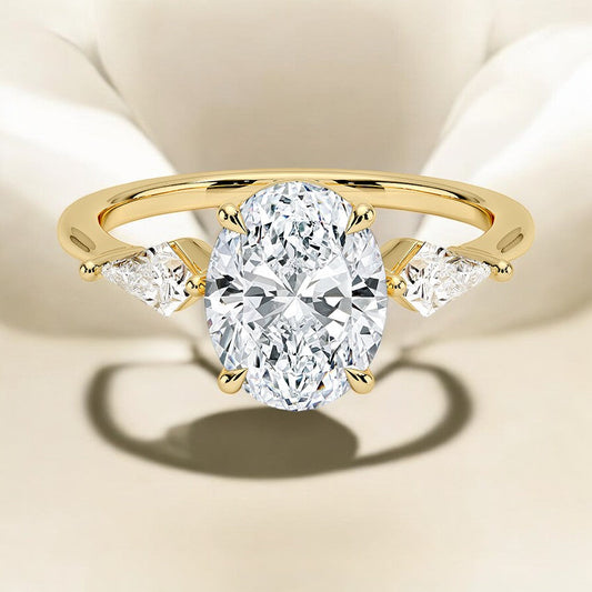 Three Stone Lab Grown Diamond Engagement Ring