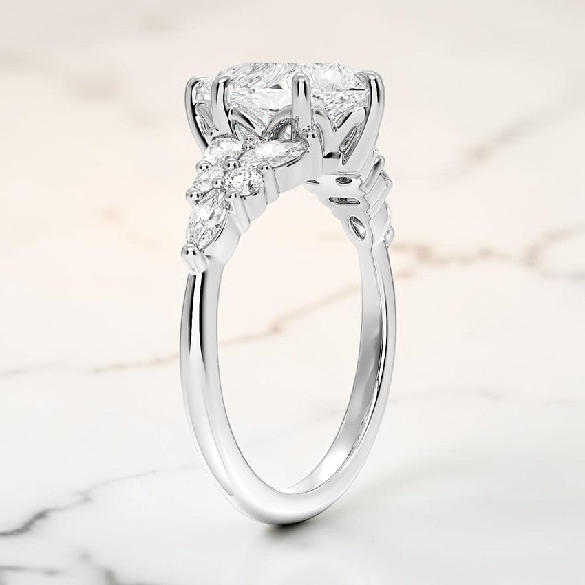 Natalia Taper Diamond Ring in 14K White Gold