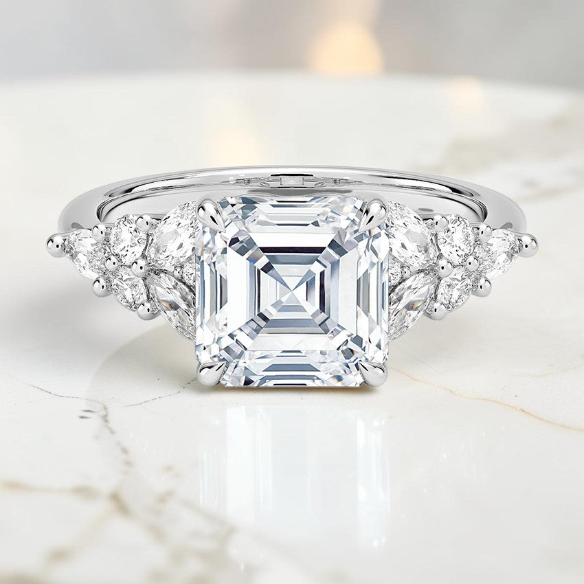 Natalia Taper Diamond Ring in 14K White Gold