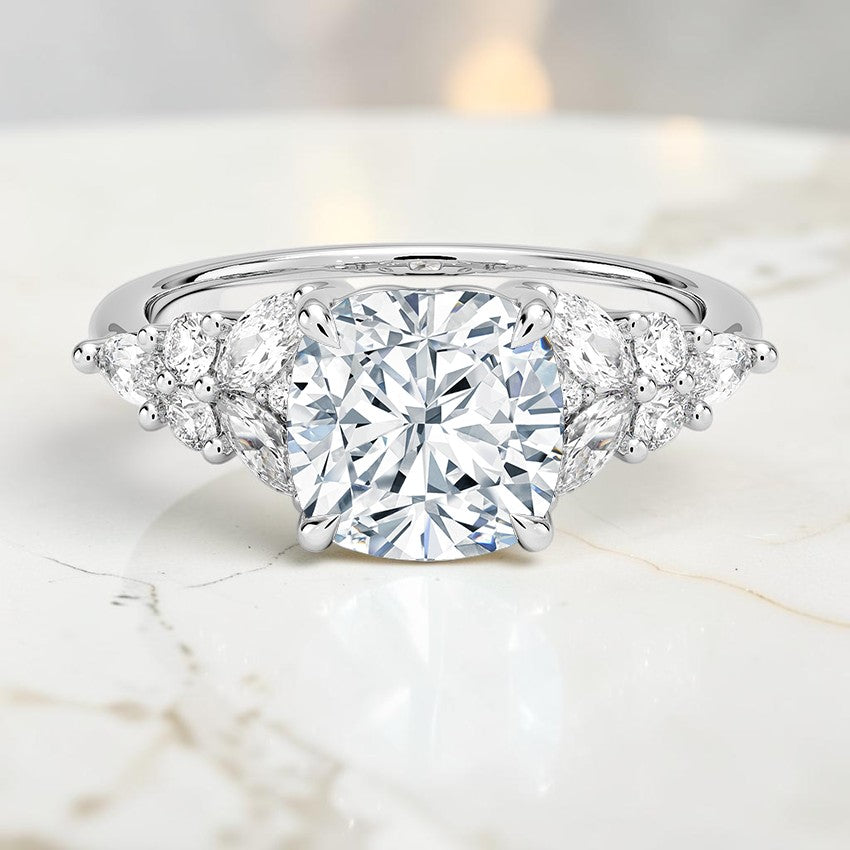 Natalia Taper Diamond Ring in 14K White Gold
