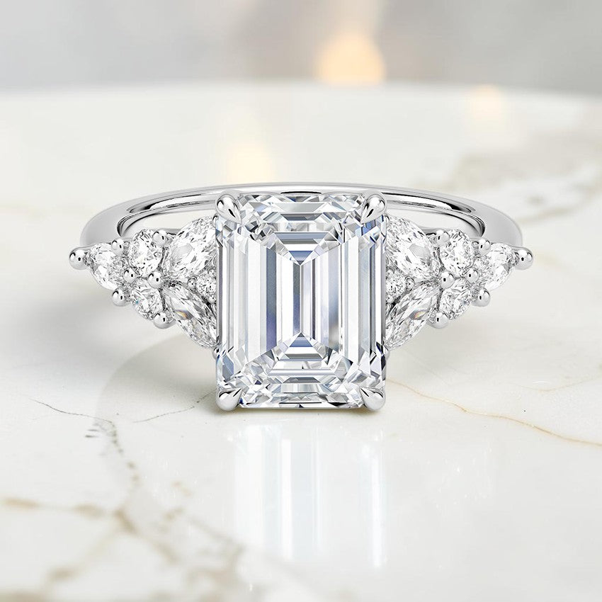 Natalia Taper Diamond Ring in 14K White Gold