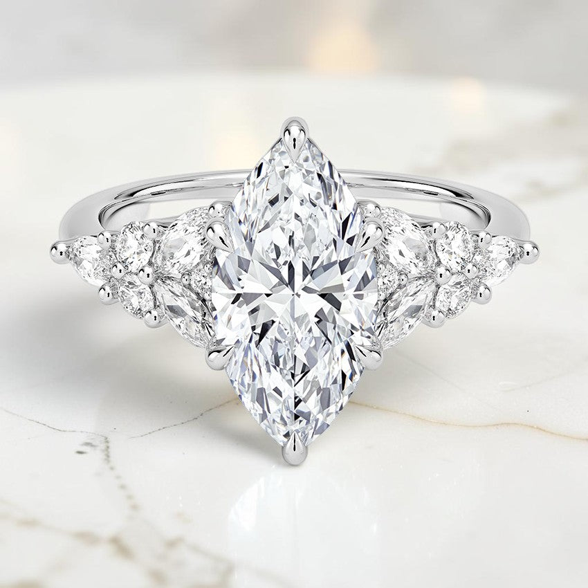 Natalia Taper Diamond Ring in 14K White Gold