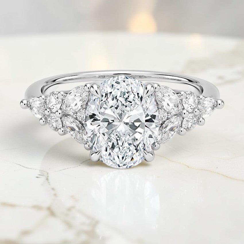 Natalia Taper Diamond Ring in 14K White Gold
