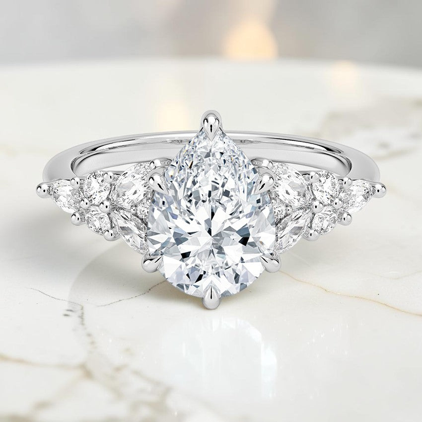 Natalia Taper Diamond Ring in 14K White Gold