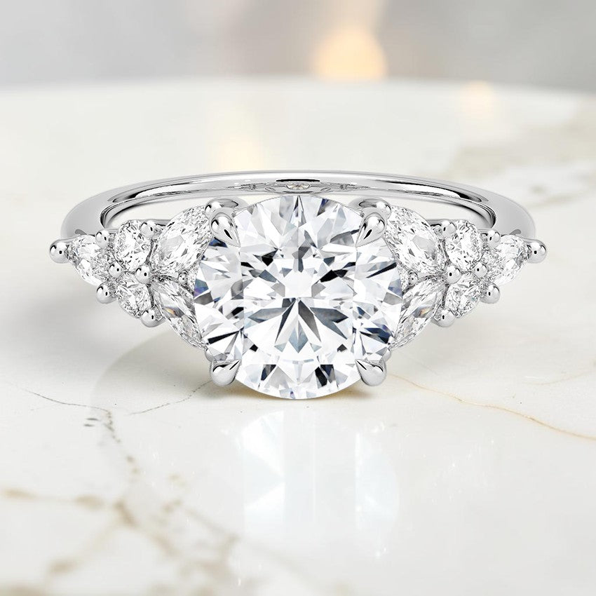 Natalia Taper Diamond Ring in 14K White Gold