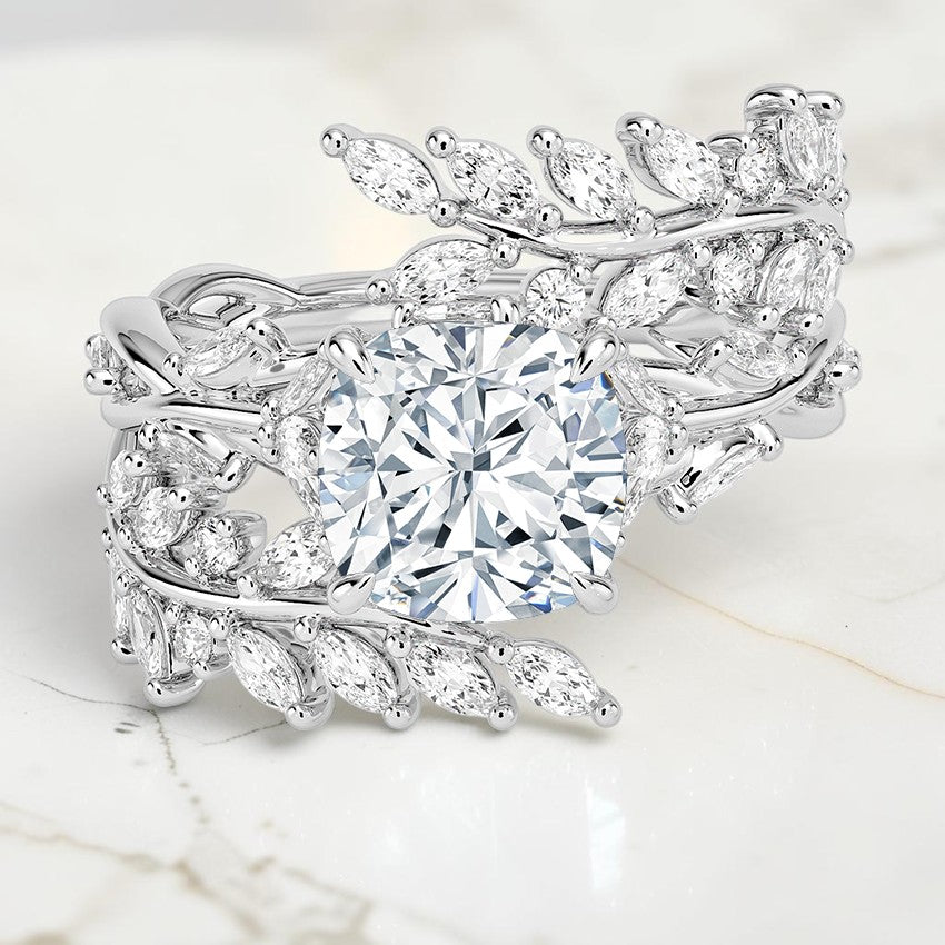 Hidden Eden Wrap Diamond Ring in 14K White Gold