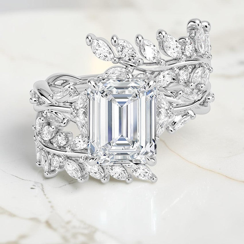 Hidden Eden Wrap Diamond Ring in 14K White Gold
