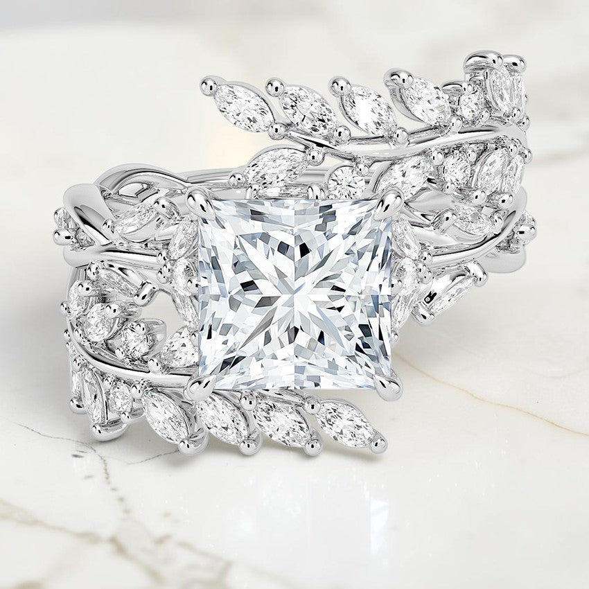 Hidden Eden Wrap Diamond Ring in 14K White Gold