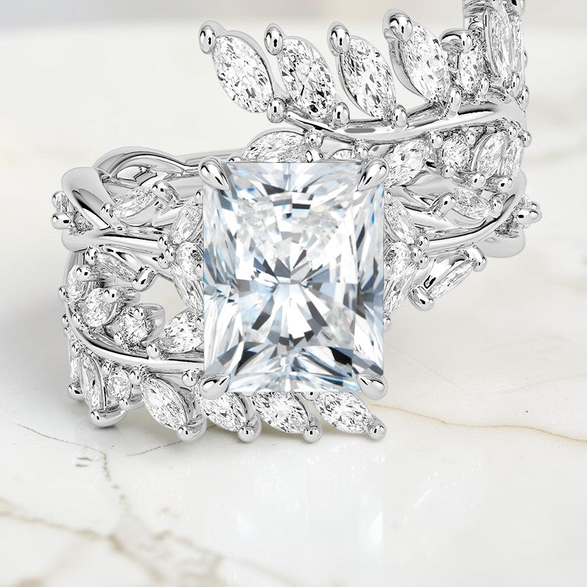 Hidden Eden Wrap Diamond Ring in 14K White Gold