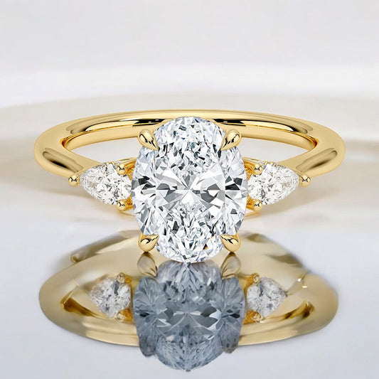 Three Stone Lab Grown Diamond Engagement Ring