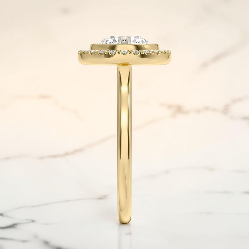 Bezel Halo Diamond Ring (1/4 ct. tw.) in 14K Yellow Gold