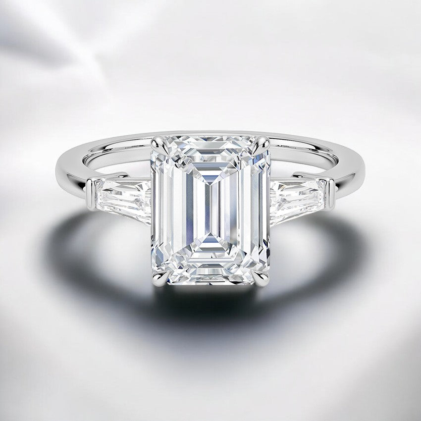 Three Stone Lab Grown Diamond Engagement Ring