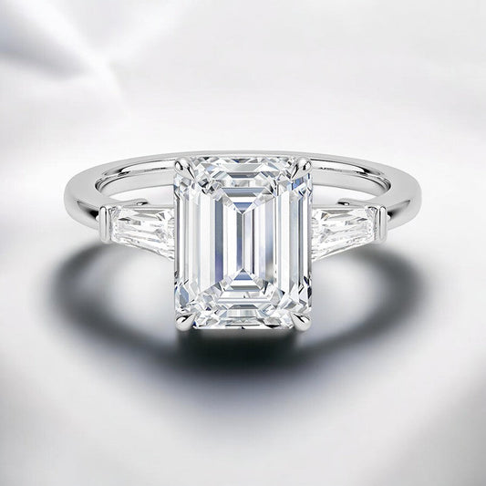 Three Stone Lab Grown Diamond Engagement Ring