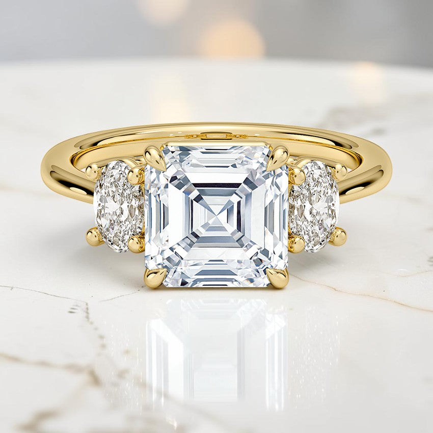 Oval-Cut Three Stone Diamond Ring (1/2 ct. tw.) in 14K Yellow Gold