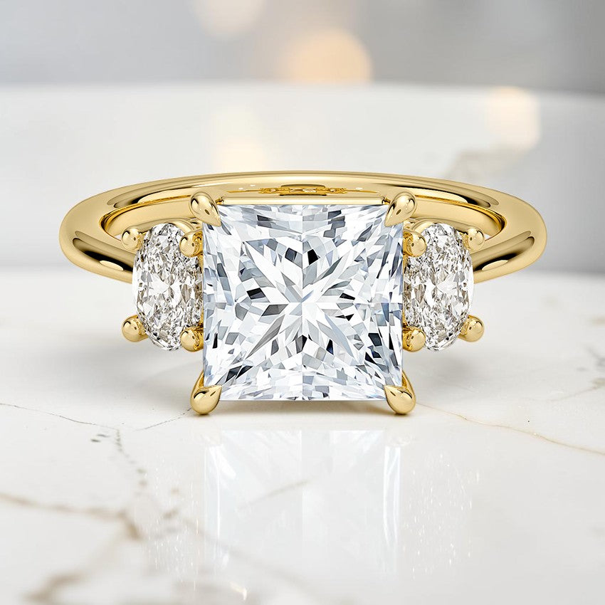 Oval-Cut Three Stone Diamond Ring (1/2 ct. tw.) in 14K Yellow Gold
