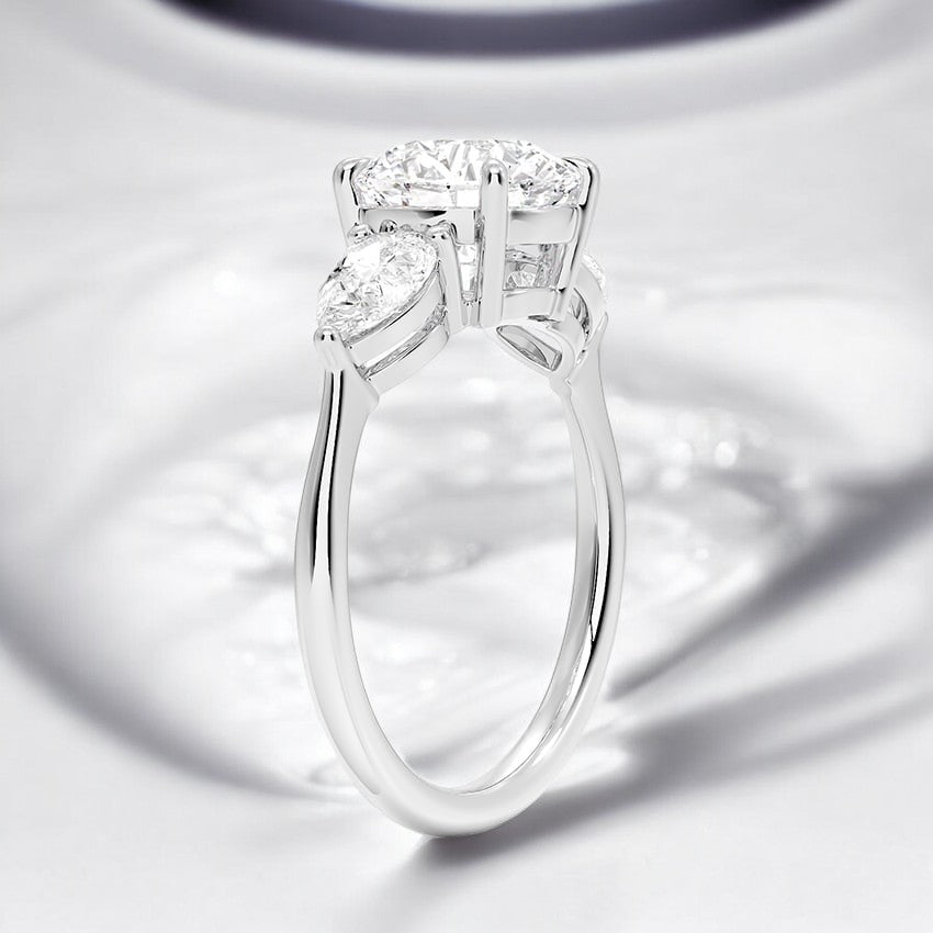 Three Stone Lab Grown Diamond Engagement Ring