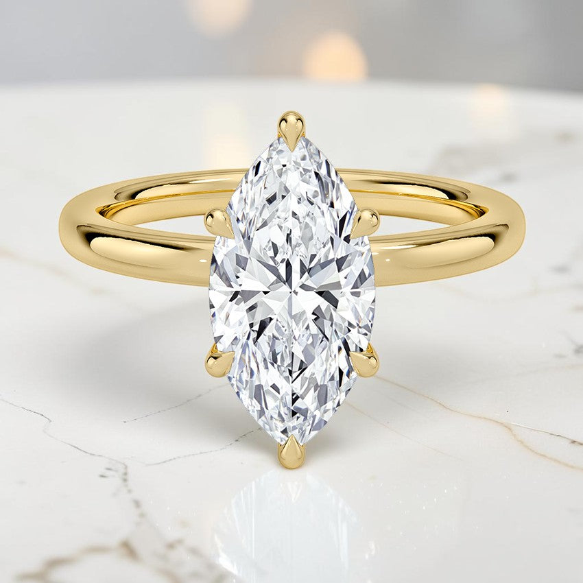 Mystique 2mm Diamond Ring in 14K Yellow Gold