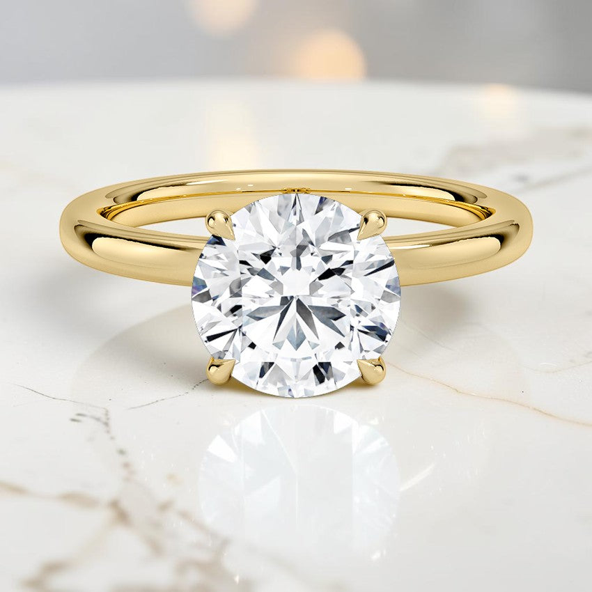 Mystique 2mm Diamond Ring in 14K Yellow Gold