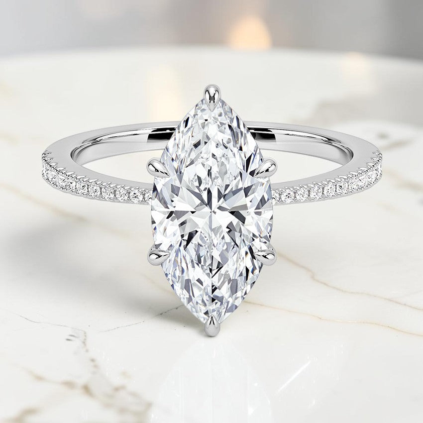 Giselle Diamond Ring in 14K White Gold